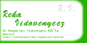 reka vidovenyecz business card